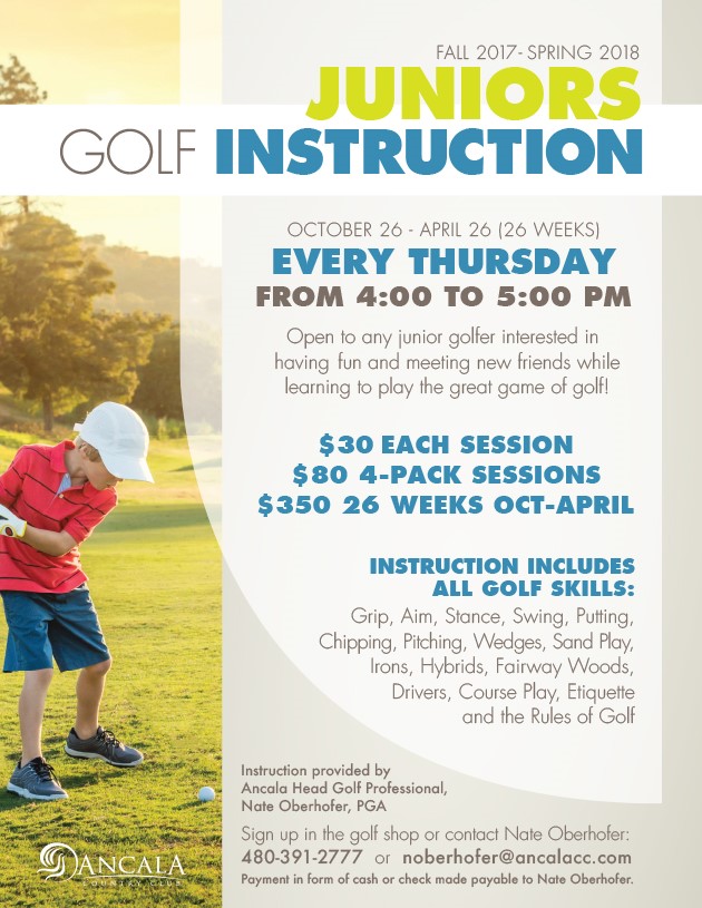 Juniors Golf Instruction Ancala Country Club 20171026